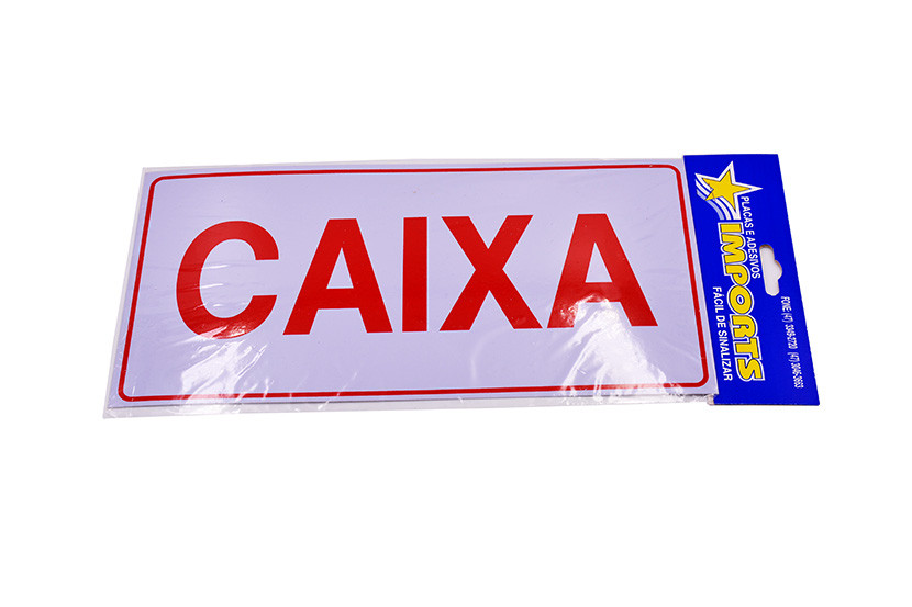 PLACA CAIXA 29,5X14,5CM BRANCO  X10