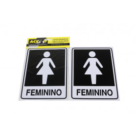 PLACA DE SINALIZAÇÃO "FEMININO" 